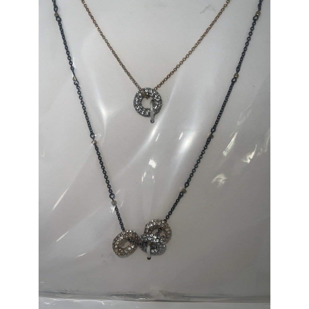 is a Zara mixed-metal layered necklace pack open Box (…/b61)